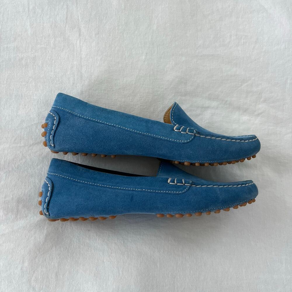 M. Gemi The Felize Suede Blue Moccasin Loafer Shoes Size 38.5 / US 8 - Picture 8 of 10